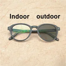 Ретро деревянная рамка Мода Круглый унисекс фотохромные очки для чтения мульти-Фокус ближнего и дальнего прогрессивные очки для чтения NX