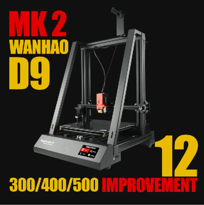 Wanhao Дубликатор D9/400 3D принтер площадь печати 400*400*400 мм с двойной Z осью