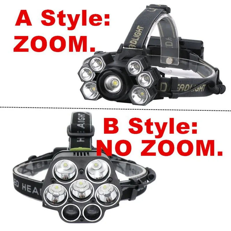 2 стиля USB Перезаряжаемый xml-T6+ xpe 7 светодиодный зум налобный фонарь для рыбалки