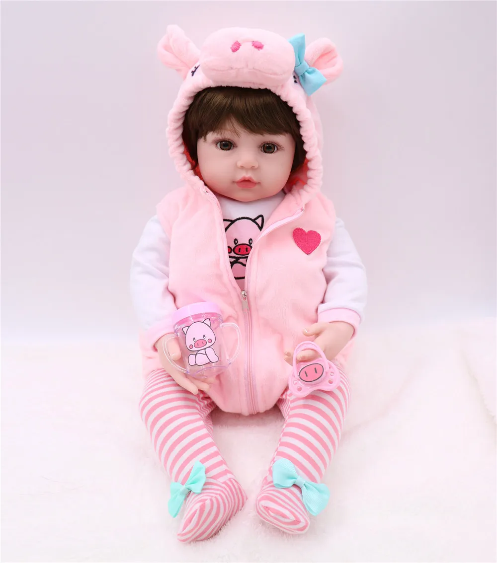 

60cm Silicone Vinyl Reborn Baby Girl real Alive Newborn Babies Doll bebe girl reborn Toddler dolls For kids Xmas Gift