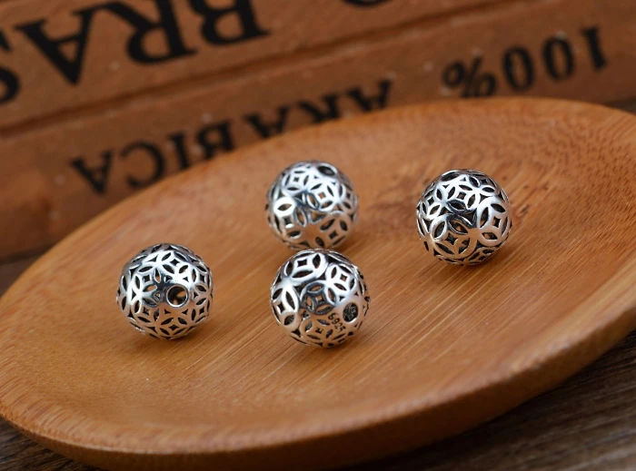 Бусины символы на удачу из серебра 925 пробы 2 шт.|bead charm bracelet|bracelet bead designsbead woven bracelet |