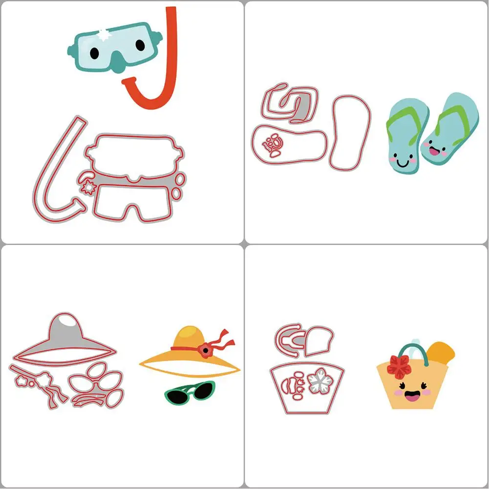 DIY Hat Slipper Carbon Steel Mold Scrapbook Embossing Die Swimming Accessories Metal Cutting Mould Handicrafts | Дом и сад