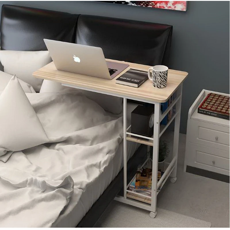 

250307/Home bed with simple desk /High quality desktop/Thicker pipe/Folding mobile small desk/Lazy bedside laptop desk /