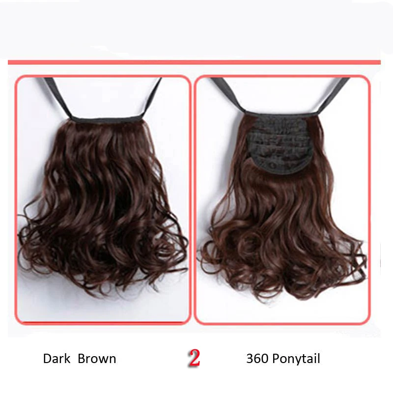 MEIFAN Short Wave Ponytail for Women Drawstring Tied to in Hair Extensions Heat Resistant Synthetic Beautiful Fack Hair Pieces