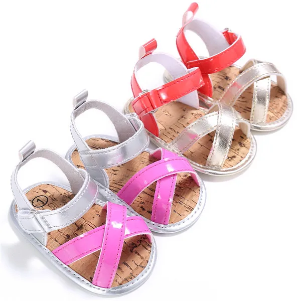 Colorful Baby Girl Leather Sandal Clogs Shoes Infant Summer Newborn Princess Soft Sole 0-18M |