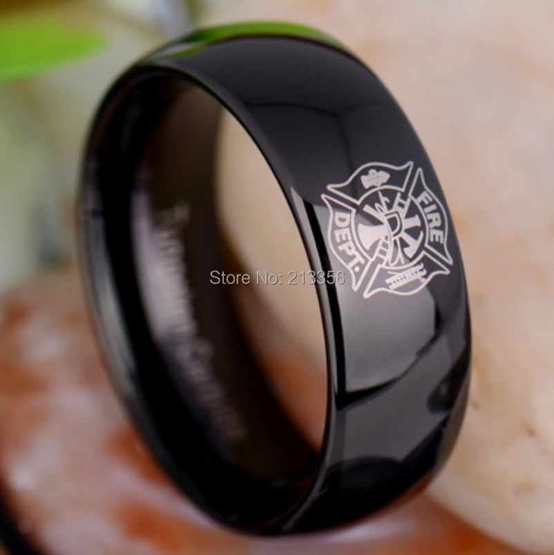usa hot sales ec tungsten luxury jewelry 8mm fireman firefighter fire police black dome new tungsten wedding ring in rings from jewelry accessories on - Firefighter Wedding Rings usa hot sales ec tungsten luxury jewelry 8mm fireman firefighter fire police black dome new tungsten wedding ring in rings from jewelry accessories on - Firefighter Wedding Rings