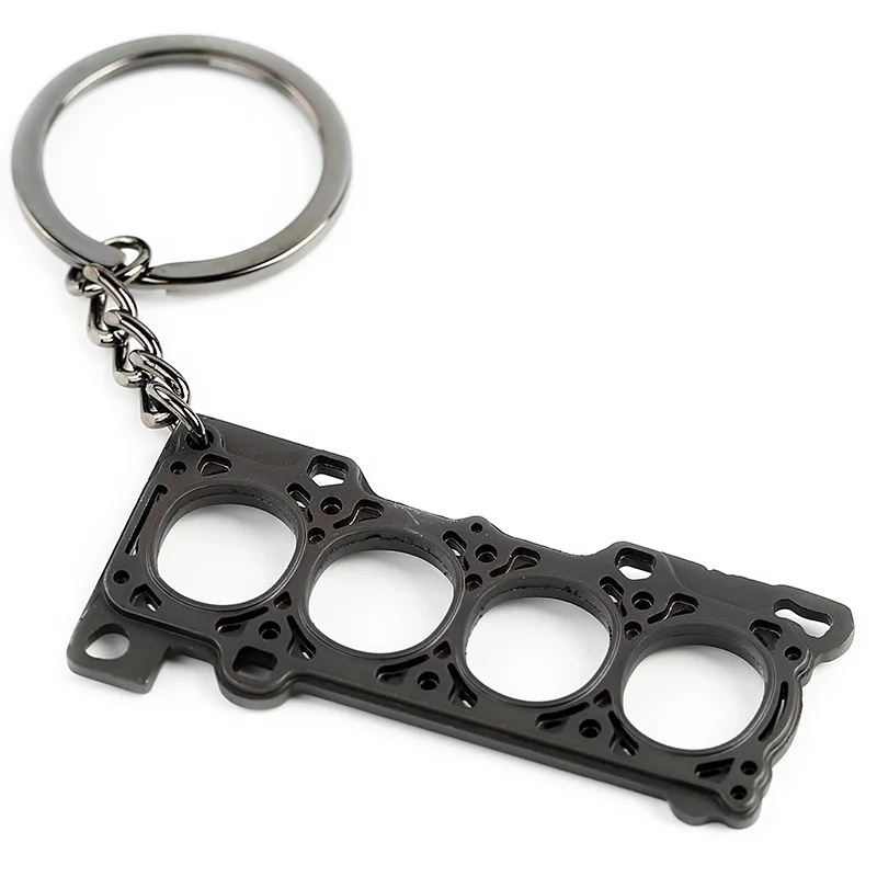 

Fashion Metal 2.0T 1.8T Turbo 4 Cylinder Head Gasket Dub Metal Keychain Keyring For A4 A6 V60 Accord Civic RS TYPE S3 RS R