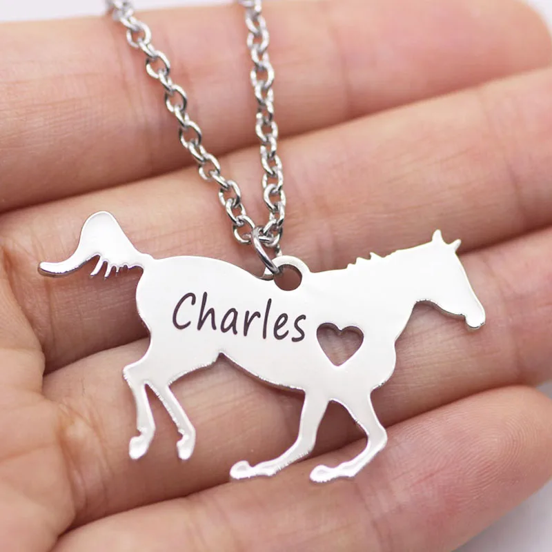 

Racing Horse Necklace Personalized Horse Lover Gift Horse Jewelry Drop Shipping Accepted YP6029