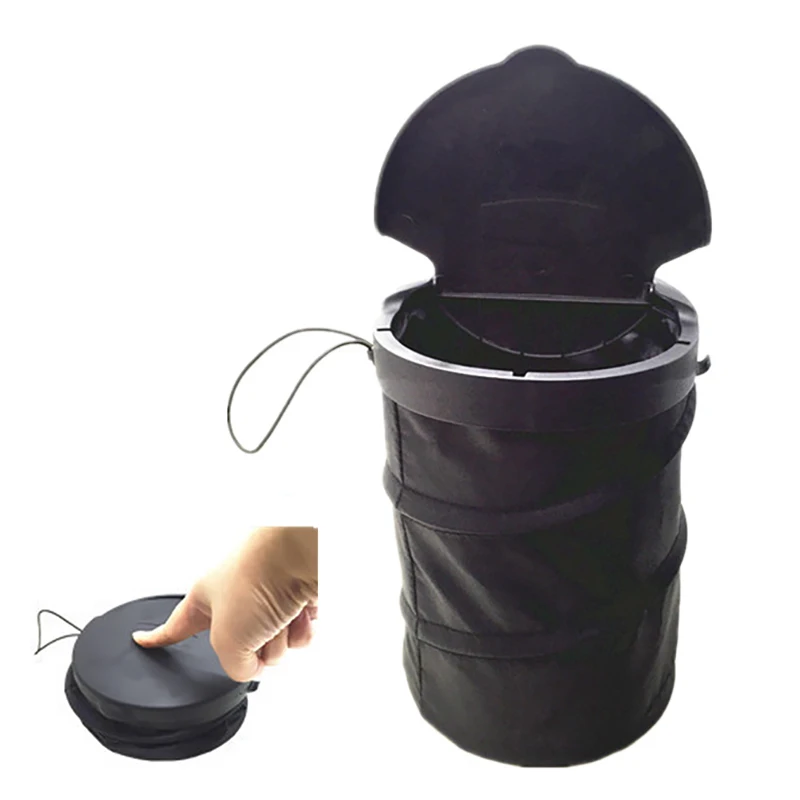 2018 Folding Wastebasket Trash Can Litter Container Car Auto Garbage