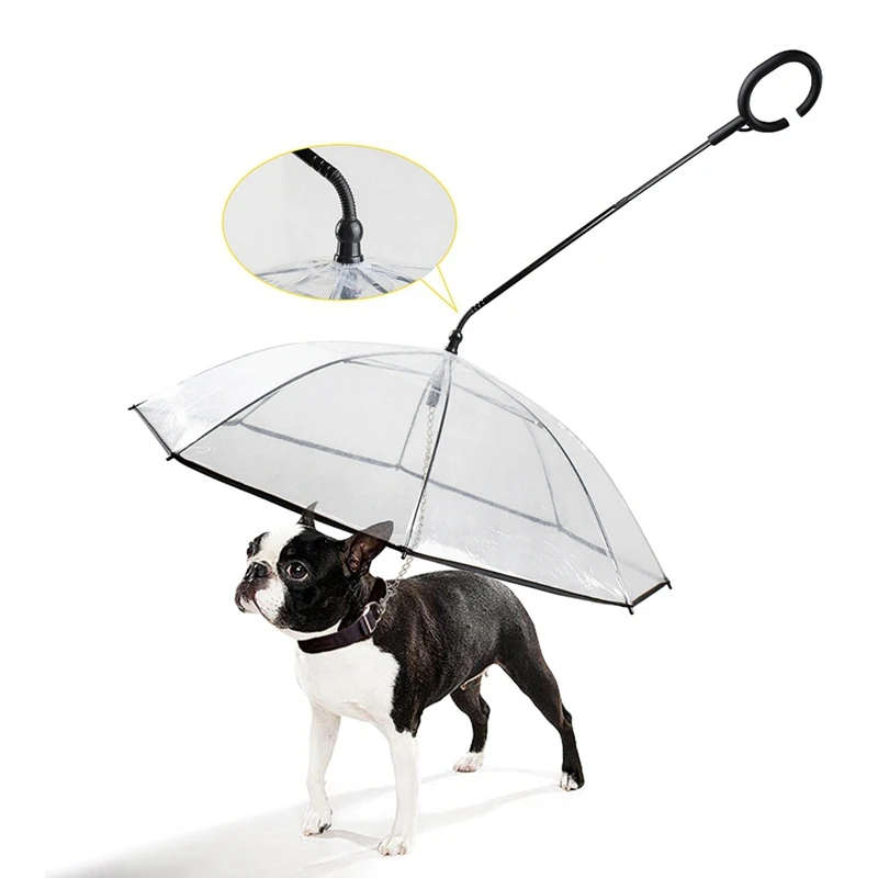Зонт для домашних животных прозрачный водонепроницаемый зонт для собак дождевик щенок сухой удобный дождевик