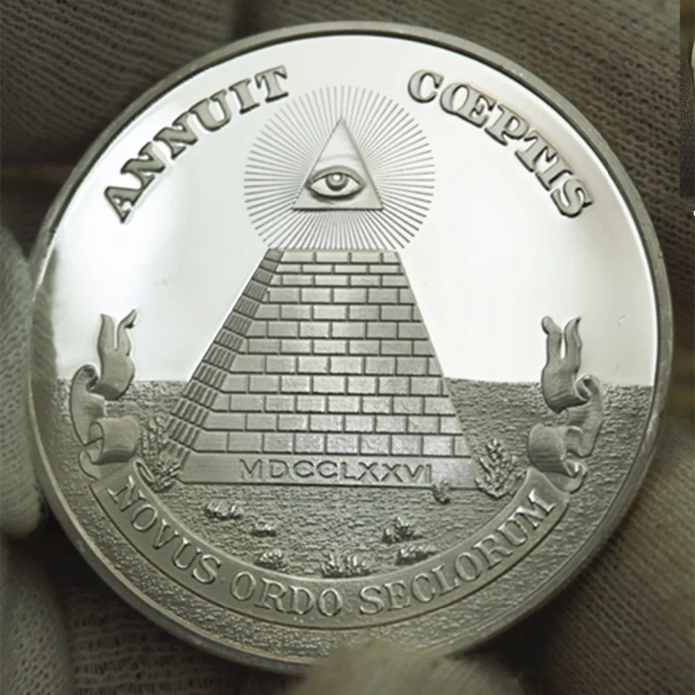 

Freemason Souvenir Coins Collectibles Replica Metal USA Masons US Masonic Silver Coin Drop Shipping