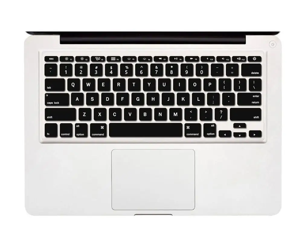 Английская раскладка, силиконовая клавиатура, Обложка для Apple MacBook Air 11 A1370 A1465, модель 11,6 дюйма, США, раскладка, защитная крышка - Цвет: Черный