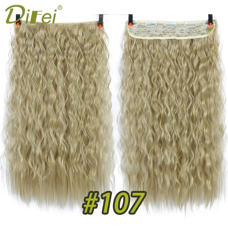 DIFEI, 22 дюйма, накладные волосы на заколках для женщин, синтетические волосы, длинные, кукуруза кудрявая, высокотемпературное волокно, искусственные волосы