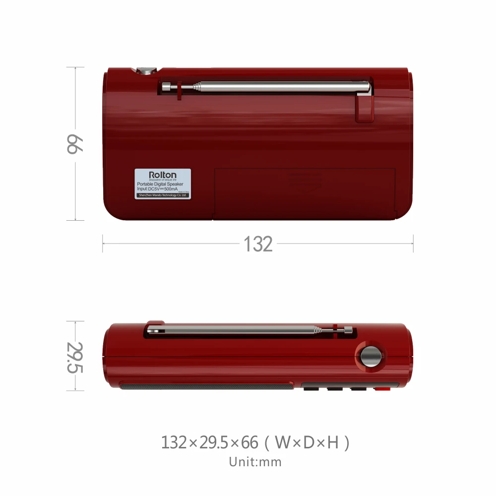 Портативный цифровой радиоприемник Rolton T50 FM/MW/SW беспроводной T50S стерео динамик USB