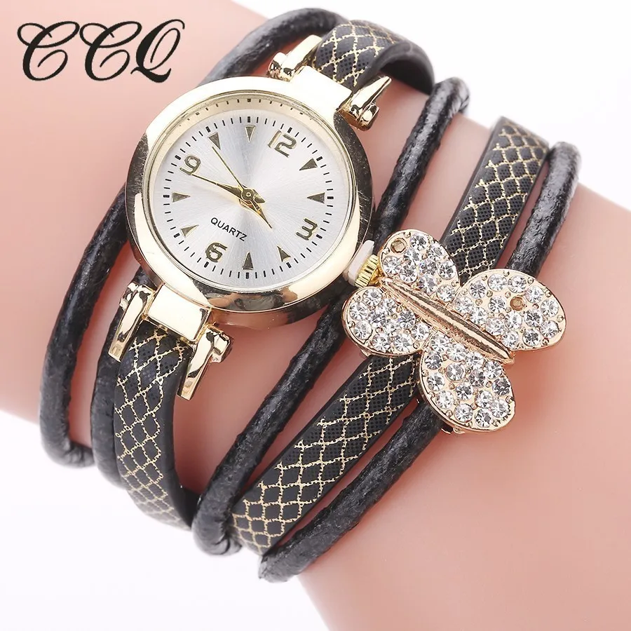 

New Women Butterfly Watches Casual Fashion Gold Dress Bracelet Watch Ladies Wrist Watch Luxury Clock Quartz Watch Drop Shipping