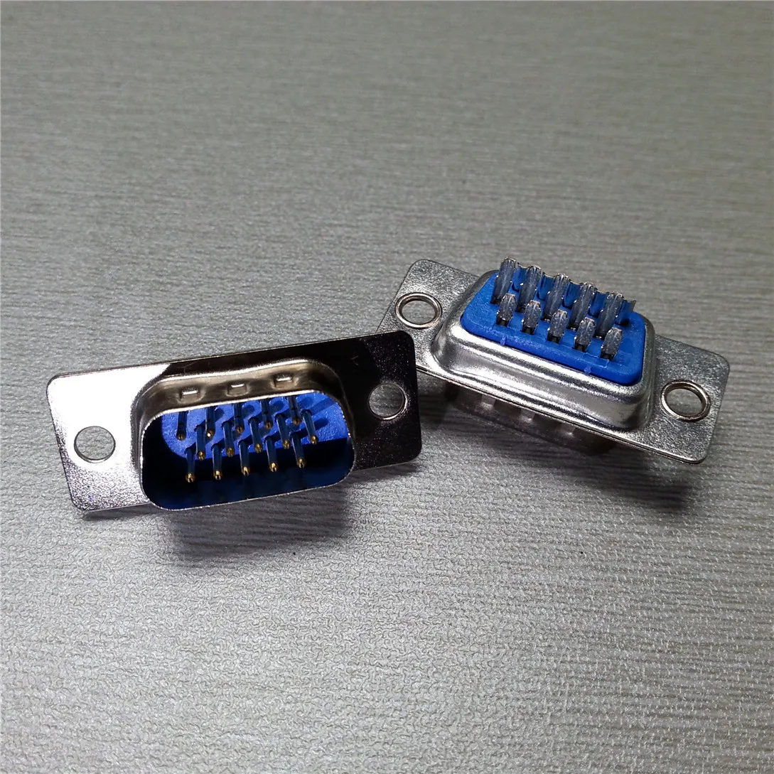 10 шт./лот DB15 папа 3 ряда Параллельный разъем VGA HDB15 15 Pin D Sub паяльный