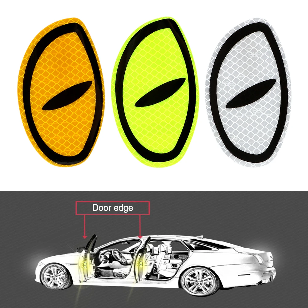 

2Pcs Reflective Strips Warning Tape for Safety Car Sticker Protective Car Door Warn Stickers