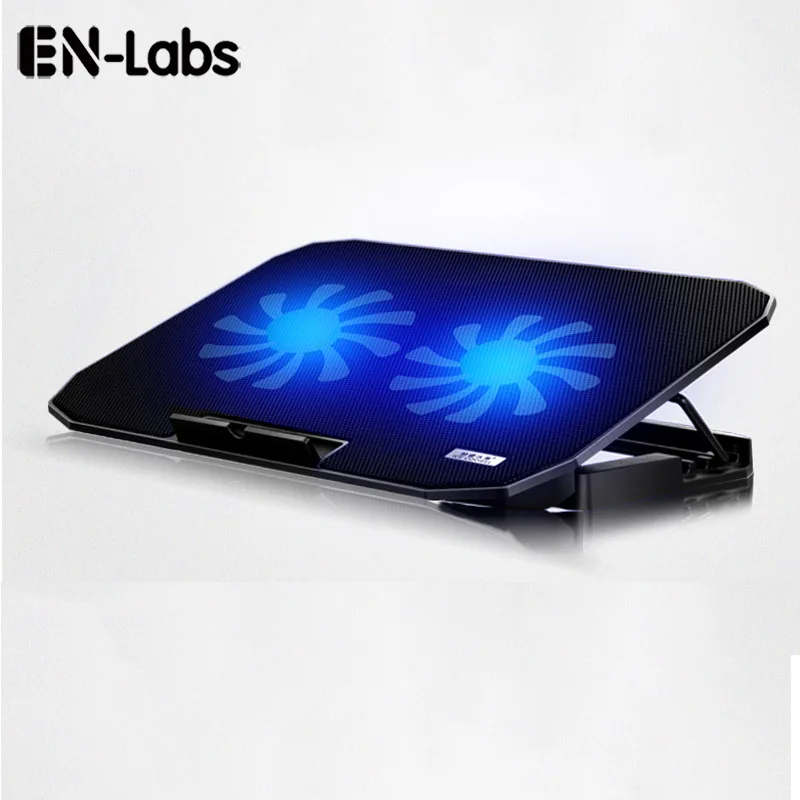 

En-Labs Speed controlable Laptop Cooling Pad 2 USB Ports and Two 14CM cooling Fan Notebook Cooler stand For 12"-15.6" fixture