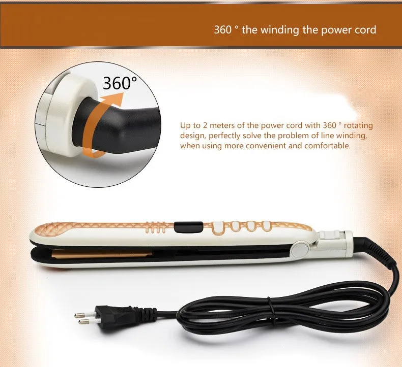 Профессиональный электронный ЖК-выпрямитель для волос утюги с регулируемой температурой портативные керамические плоские выпрямляющие Инструменты для укладки