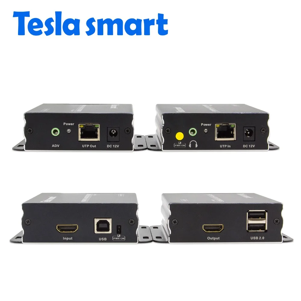 Tesla Smart KVM удлинитель HDMI 1080 P 100 м HDMI KVM+ аудиоудлинитель по CAT5e/6(1 удлинитель для головок TX+ 1 удлинитель для головок RX