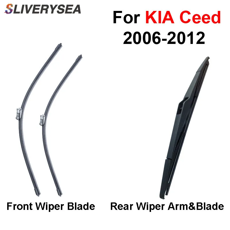 

Combo Silicone Rubber Front And Rear Wiper Blades For KIA Ceed,2006-2012,Windscreen Wipers Car Accessories
