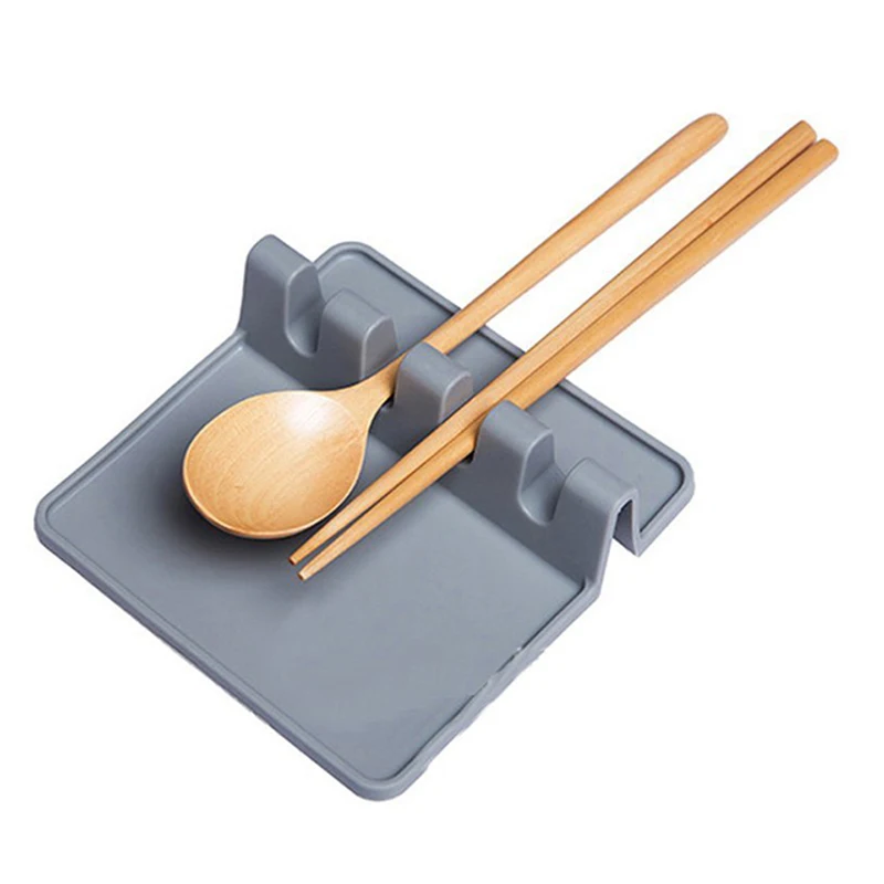 TUUTH Kitchen Cooking Tools Kitchen Silicone Spoon Rest Utensil Spatula Holder Heat ResistantB5