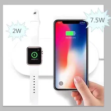 Qi Беспроводное зарядное устройство Быстрая зарядка для Apple Watch 3 Iwatch Iphone X 8 plus 2 в 1 быстрый беспроводной планшет USB док-станция телефонный адаптер