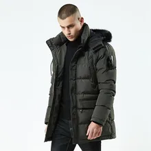 Мужские зимние толстые парки с капюшоном, куртки и пальто, мужские повседневные Модные приталенные хлопковые куртки большого размера