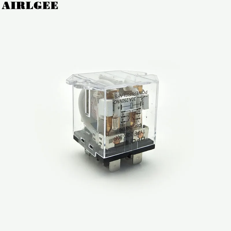 

JQX-30F-2Z DC 24V Coil 30A 250V AC General Power Electromagnetic Relay 8 Pin DPDT Free Shipping