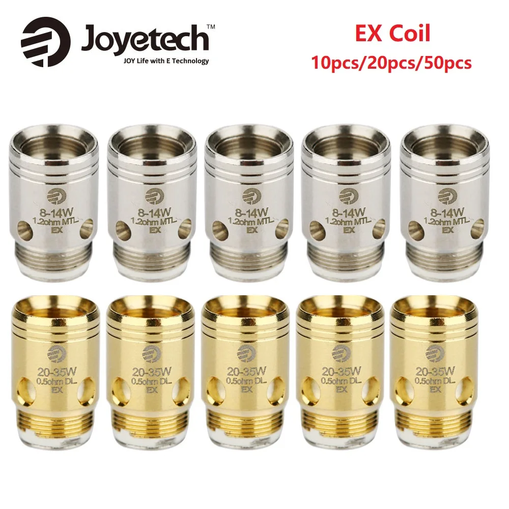 

Original 10/20/50pcs Joyetech EX Coil Head 1.2ohm/0.5ohm Coil for Exceed Series Atomizers Spare Part for Exceed Tank E-cig Coil