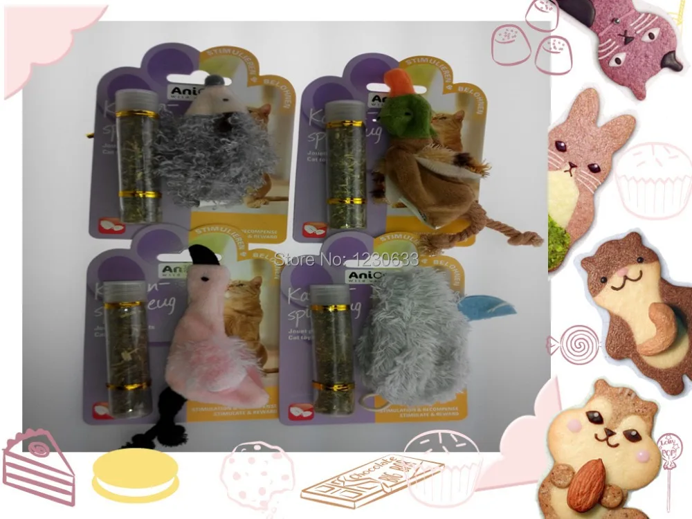 

Own cat toy mice contain grass Catnip pet toys Houttuynia