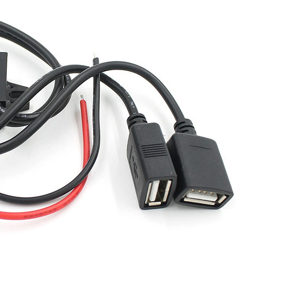 Автомобильный преобразователь светодиодный адаптер питания с 2 USB портами на 12 В 5