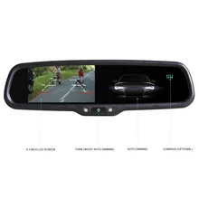Carsanbo HD 4.3 Inch Auto Dimming Anti Glare Rearview Mirror Parking Monitor With Original Bracket Connect to Rear View Camera hd 4 3 special bracket auto dimming interior mirror monitor auto anti glare mirror car parking monitor for vw fort kia toyota