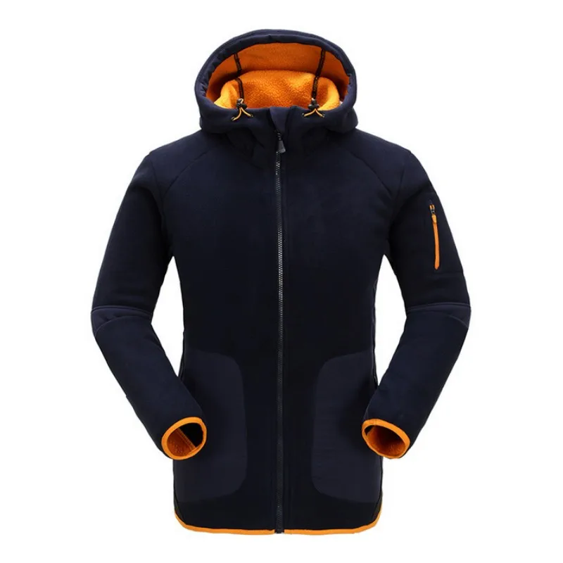 

Top Brand Mens Fleece Windbreakers Warm Hiking Outwear Hooded Camping Clothes For Fishing Hunting Outfit Men Outdoor Jacket