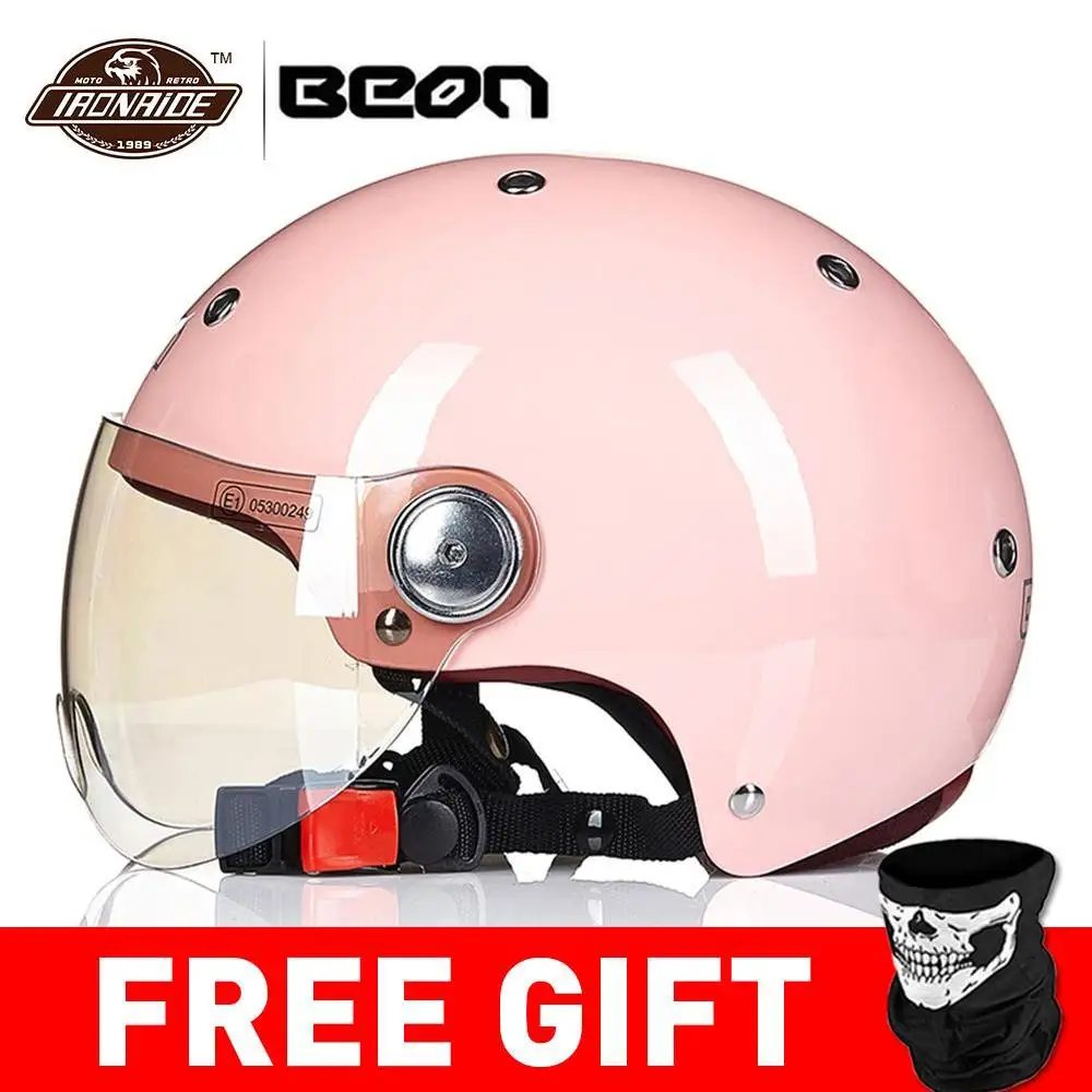 

BEON New Motorcycle Helmet Men Casco Moto Capacetes Retro Vintage Biker Scooter Half Open Face Helmet Moto Motorbike Helmet