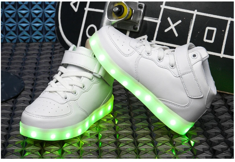 Size25-40 детская обувь с подсветкой для мальчиков, светящиеся кроссовки со светящейся подошвой, беговые кроссовки с подсветкой, красовки с подсветкой