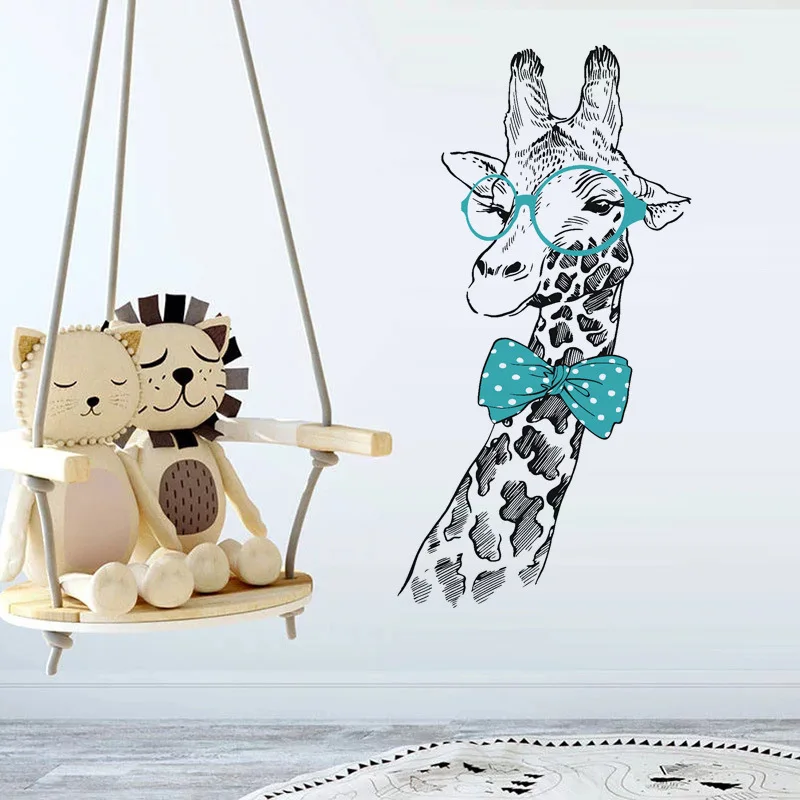 

Giraffe Wall Sticker Creative Wall Decal for Kids Room Living Room Removable Art Wall Paper Colorful