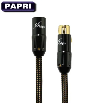 

PAPRI MPS X-9 XLR Gold Plated Connector Plugs 6N 99.99997% OCC+Silver Plated Audio Cable DAC DVD CD Amplifier Wire