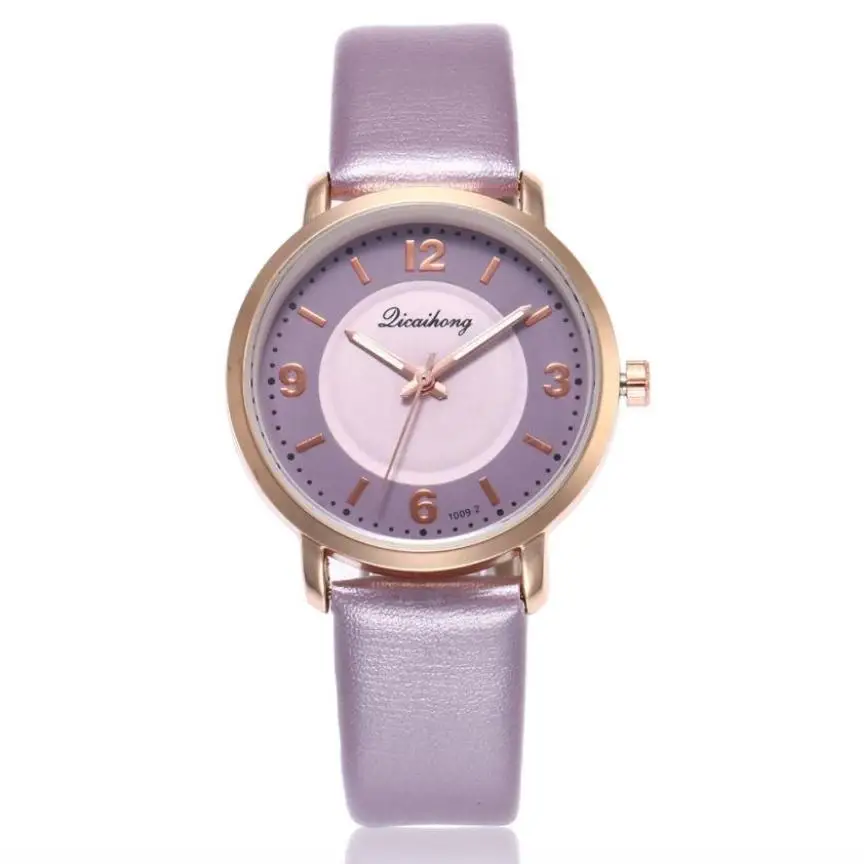 

Women's Simple Leather Watches Luxury Top Brand Solid Casual Quartz Watch Women Clock Relogio Feminino #BL1