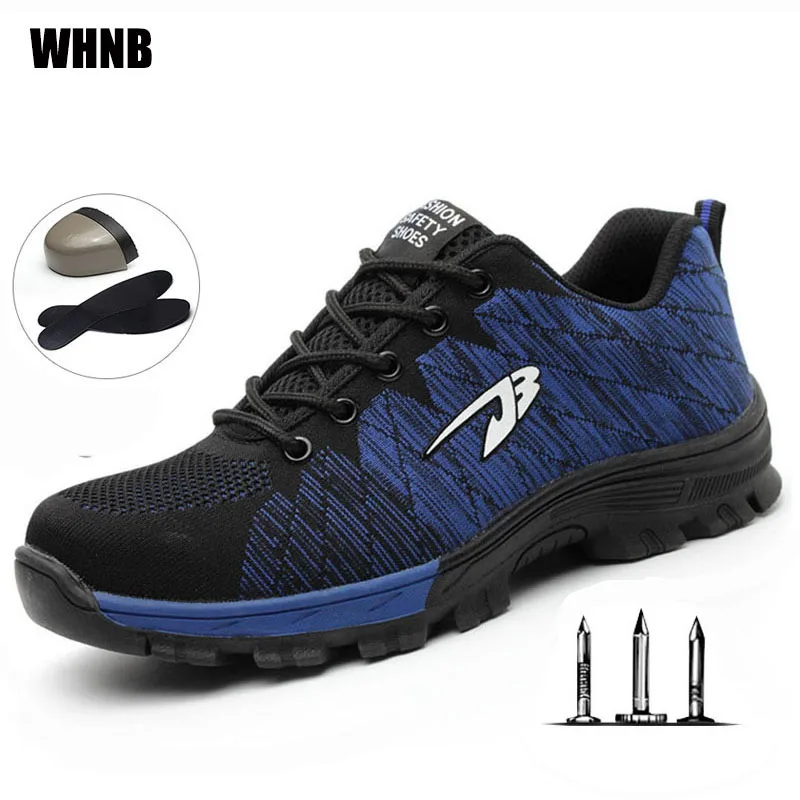 

Men Safety Shoes Breathable Mountaineering Protective Shoes Steel Toe Caps Anti-slip Outdoor Work Boots Fashion Sports Shoes
