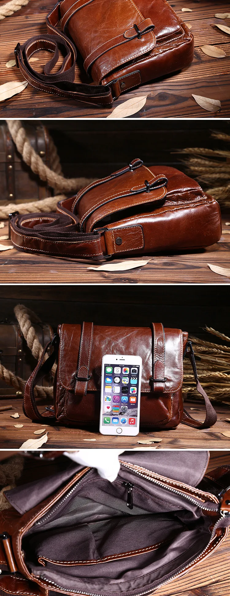 leather men messenger bag
