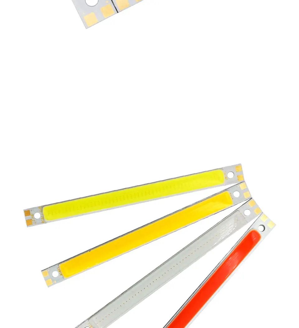 120mm 4.72in LED Bar Light Strip COB Bulb 12V 7W 10W LED Lamp Green Blue Red White Emitting Colors 12010mm COB Chip (4)