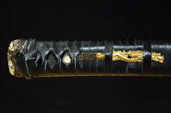 Бесплатная Меч сумка высшего уровня Sharp черная кожаная ручка ручной работы T10 1095