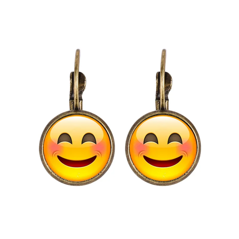 2017 Винтаж серебро Цвет emoji Jewelry Для женщин Интимные аксессуары модные смайлики