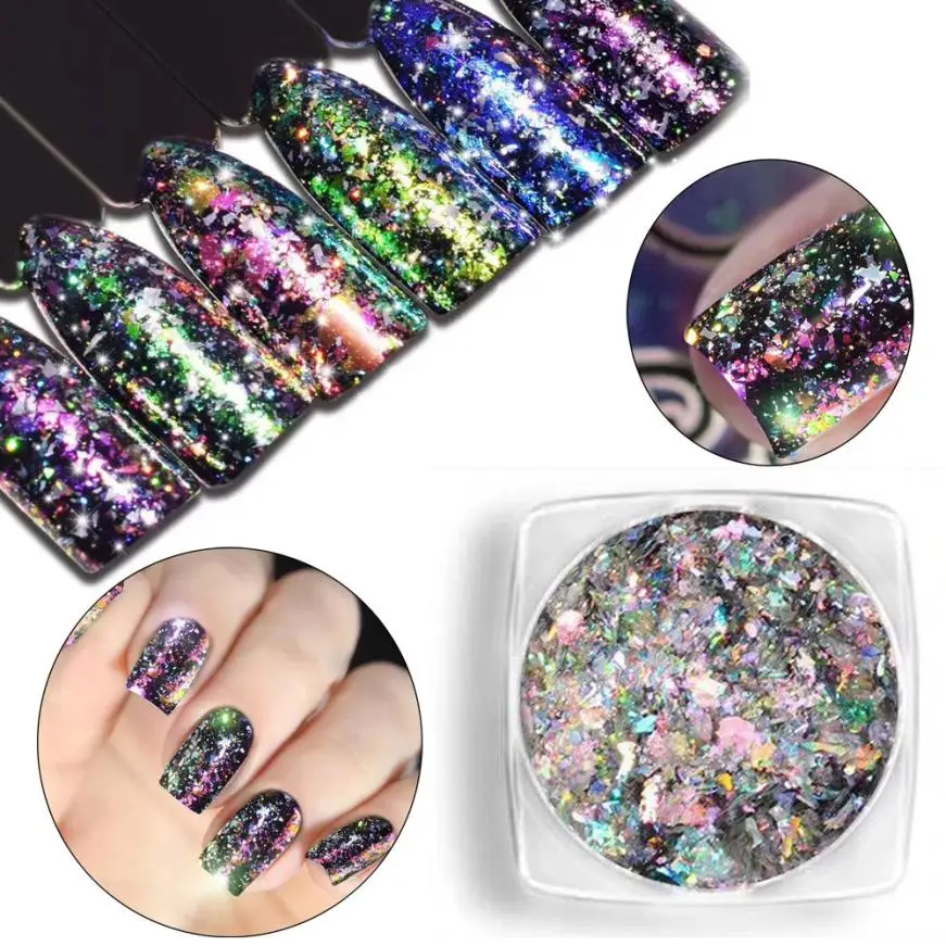 Nail Glitter Powder Nail DIY Powder Mirror Glitter Aluminum Flakes ...