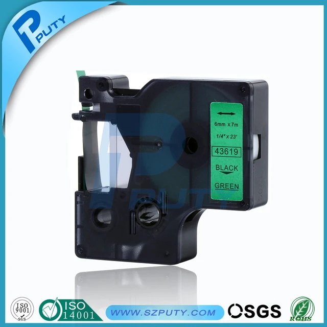 Best Offers 6mm black on green compatible dymo D1 tape for dymo label printer labelmanager dymo 43619 Best Offers 6mm black on green compatible dymo D1 tape for dymo label printer labelmanager dymo 43619