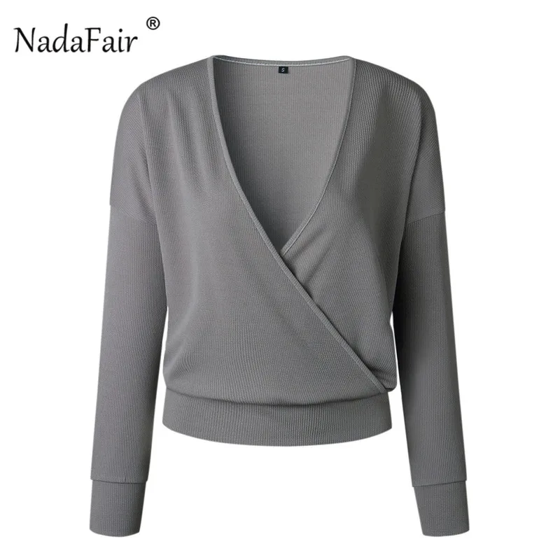 deep v knitted sweater female4
