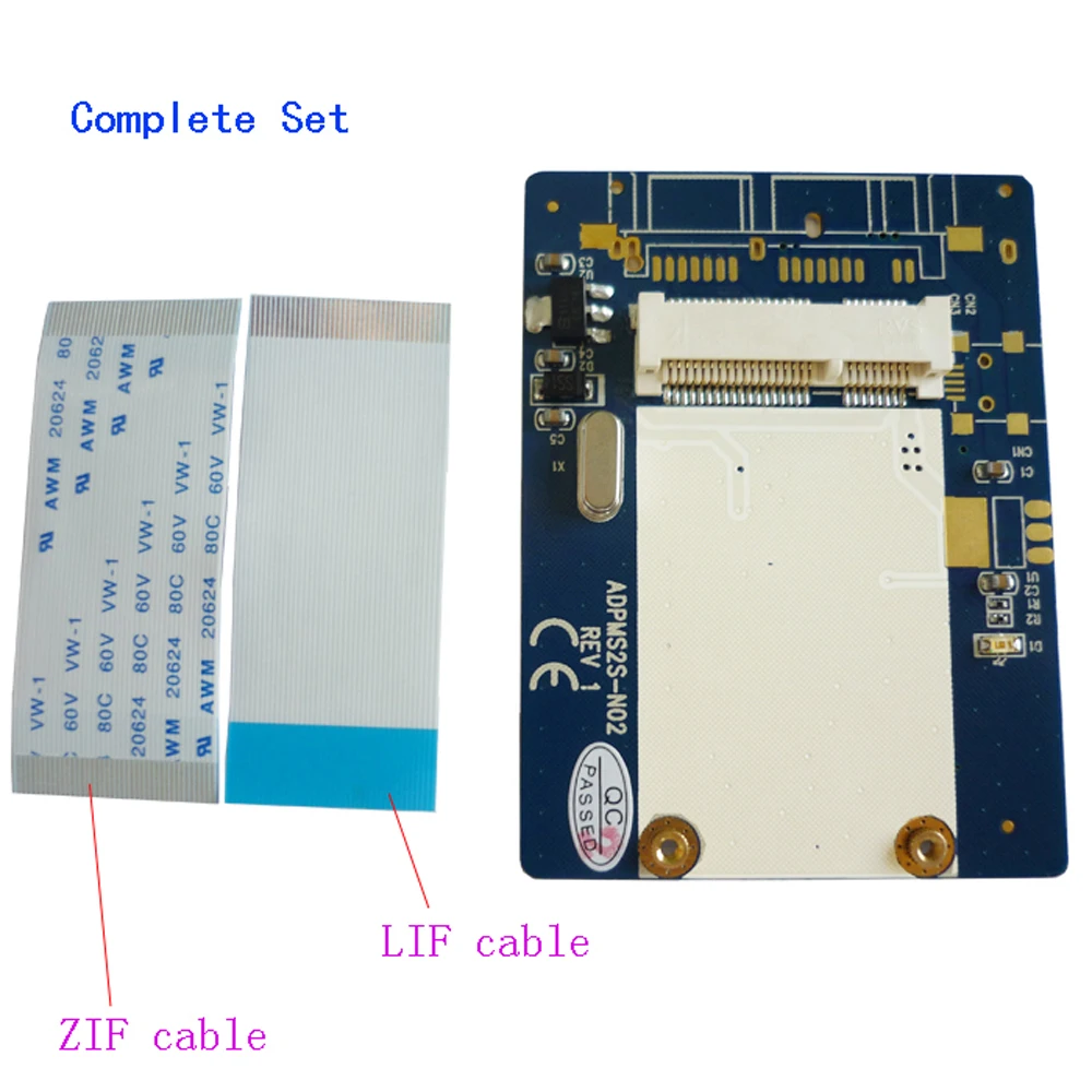 Free-shipping-wholesale-MSATA-SSD-to-ZIF-40pin-Adapter-Card-mini-SATA-convert-CE-with-LIF