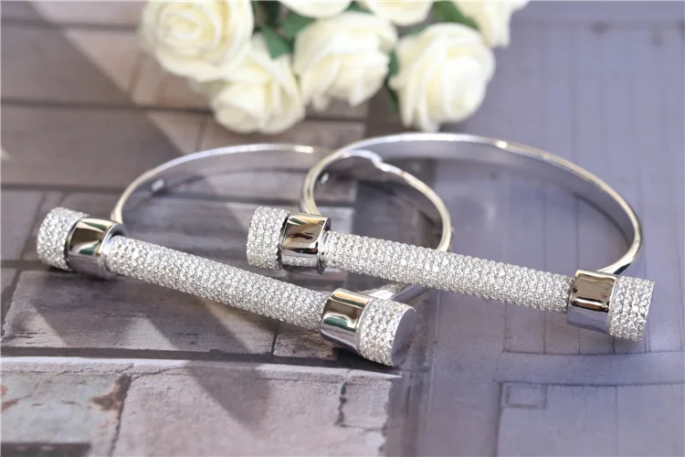 

ZOZIRI Monaco Famous Design Famous zircon Horseshoe Cuff Bracelets Pulseira Feminina Screw u shape Bangles Shackle Arm Cuff