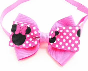 

50PC/Lot Cute Mickey Dog Bow Ties Small Dog Bowties Collar Dog Grooming Accessories Pet Supplies
